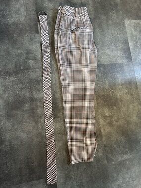 RW&CO. Plaid Skirt in Black, Beige & Brown